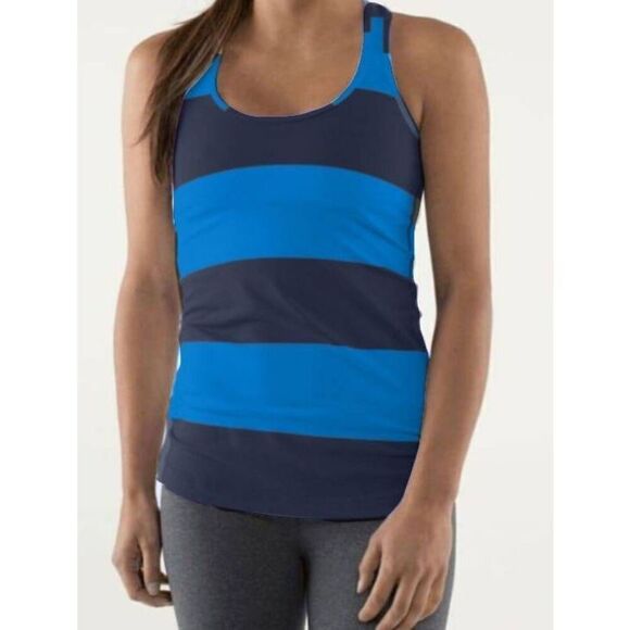 LULULEMON ATHLETICA Cool Racerback Tank 'Colorblock" Size 6 - Picture 1 of 4